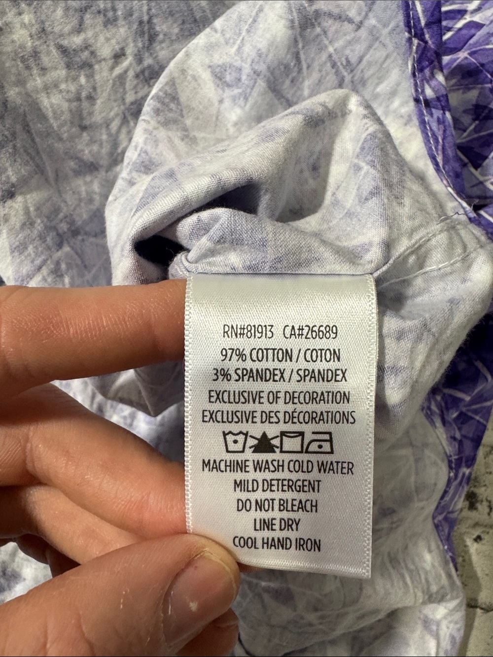 Robert Graham mens 5XL XXXXXL purple geo abstract flip cuff button up shirt EuC - Picture 6 of 6